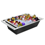 Thumbnail image #1 for Eastern Tabletop 9055MB Beverage Tub, 35-1/2"W x 20-1/4"D x 7-1/2"H, Double-Wall Stainless Steel, Black Finish