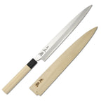 Thumbnail image #1 for Korin Inc Masamoto HMA-SKYA-270 Yanagi Knife, 10-1/2-inch, Right-Handed, Single-Sided Edge, Forged Carbon Steel, Wood Handle