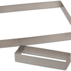 Thumbnail image #2 for JB Prince De Buyer M601 4 Rectangular Stainless Steel Ring Mold, 4"L x 1"W x 1"H