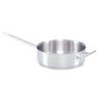 Thumbnail image #1 for Alegacy Foodservice Products Optima SSSTP7 7 qt Stainless Steel/Aluminum Sauté Pan, 14-1/4" Diameter, Welded Handles, Without Cover