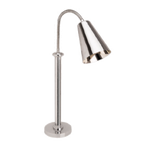 Thumbnail image #1 for Eastern Tabletop 9641 Freestanding Single Lamp Warmer, 250W Bulb, Flexible Head, Stainless Steel