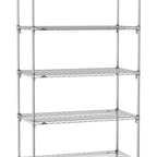 Thumbnail image #1 for Metro Super Erecta SA-2142C-86-S5 Super Adjustable Wire Stationary Starter Shelving Unit, 42"W x 21"D x 86"H, 800 lb. capacity per shelf, 2000 lb.