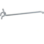 Thumbnail image #1 for AllPoints Foodservice Parts & Supplies 51279 Snap Rack Hook, Steel, 7-5/16 x 1-1/4 x 1-9/16 in, for 3/16 in Pegboards