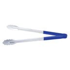 Thumbnail image #1 for CAC China STCH-16BL Heavy-Duty Stainless Steel Tongs, 16", Blue Handle Case of 72