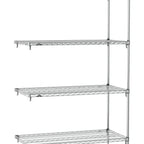 Thumbnail image #1 for Metro Super Erecta SA-1848C-74-A4 Super Adjustable Wire Add-On Shelving Unit, 48"W x 18"D x 74"H, 800 lb. capacity per shelf, 2000 lb. capacity per