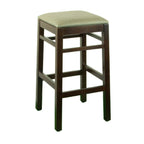 Thumbnail image #1 for JustChair Manufacturing W23430X-COM Backless Square Upholstered Bar Stool with Beech Wood Legs and Square Footrest, COM Only