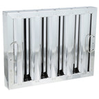 Thumbnail image #1 for AllPoints Foodservice Parts & Supplies 8014138 Stainless Steel Baffle Hood Filter, 12" H x 16" W x 2" D