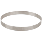 Thumbnail image #1 for JB Prince De Buyer M600 8 Perforated Stainless Steel Round Tart Ring, 8-Inch