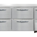 Thumbnail image #1 for Continental Refrigerator RA68N-U-D 68" Undercounter Refrigerated Base, 4 Drawers & Half-Height Door, Stainless Steel Work Top