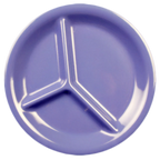 Thumbnail image #1 for Thunder Group CR710BU 3-Compartment Round Melamine Plate, 10-1/4-Inch, Purple Case of 2 Dozen