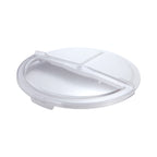 Thumbnail image #1 for CAC China IBSC-10SD 10-Gallon White Polypropylene Sliding Trash Can Lid Case of 6