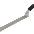 Thumbnail image #1 for JB Prince FKOfficium U135 30 Offset Stainless Steel Pastry Spatula, 11.8", Black Fiberglass-Reinforced Polyamide Handle