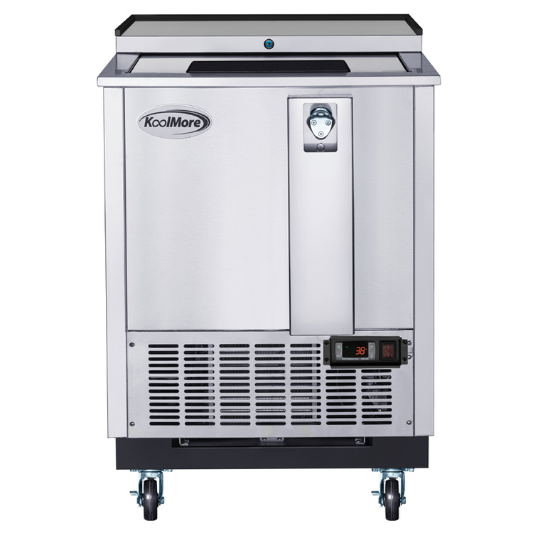 Product image #5 for Koolmore 25-Inch Freestanding Stainless Steel Commercial Bottle Cooler, 5 Cu. Ft., Built-In Opener