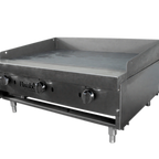 Thumbnail image #1 for Concasse FlamBe EPAF3X36 36" Countertop Gas Griddle, 3 Manual Controls, Stainless Steel Front & Sides