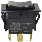 Thumbnail image #1 for AllPoints Foodservice Parts & Supplies 421243 Rocker On/Off Switch, DPST, 1-1/2 x 3/4 in