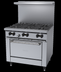 Thumbnail image #5 for Sunfire 36-Inch Gas Restaurant Range with 6 Open Burners and Standard Oven