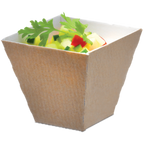 Thumbnail image #1 for JB Prince Comatec R881 2 Square Corrugated Cardboard Dish, 1-3/4 oz, Heat Resistant to 375°F