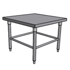 Thumbnail image #1 for Pacific Stainless Products MES243024FO Stainless Steel Equipment Stand, Open Base, 24"W x 30"D x 24"H