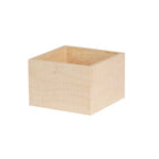 Thumbnail image #1 for Cal-Mil Blonde 22311-4-71 Square Maple Wood Box, 4" x 4" x 4" Case of 4