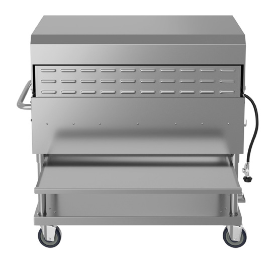 Product image #5 for 48-Inch 6-Burner Mobile Commercial Outdoor Propane Gas Grill with Roll Dome Cover
