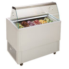 Thumbnail image #1 for GTI Designs Samoa SAMOA 6 Gelato/Ice Cream Display Case Freezer, 47"W, Curved Glass, 6 x 5-Liter Pans, Self-Contained
