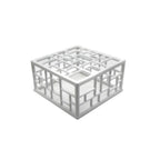 Thumbnail image #1 for G.E.T. Bugambilia CUB01-WW Square Buffet Riser, Cast Aluminum with Resin Coating, Solid White, 13 x 13 x 6-3/4 in