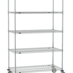 Thumbnail image #1 for Metro Super Erecta SE-1860C-80-M5 Mobile Chrome Wire Shelving Unit, 60"W x 18"D x 80"H, 5 Shelves