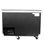 Thumbnail image #2 for SABA SBB-27-58G Two-Section Back Bar Cooler, 58-7/8" W, 2 Glass Doors, Black Exterior, Stainless Steel Top