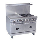 Thumbnail image #1 for Royal Range of California Royal Series RR-2G24 36" Gas Commercial Range with 2 Open Burners, 24" Griddle & Standard Oven