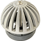 Thumbnail image #1 for AllPoints Foodservice Parts & Supplies 1021206 Floor Drain Lock, 4-1/2" OD, Fits 4" Drain, Dome-Shaped Aluminum Dome, Plastic Collar