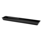 Thumbnail image #1 for G.E.T. Venetian - EGS M3062-B Rectangular Melamine Serving Tray, Black, 30"L x 6"W x 2"H Case of 3