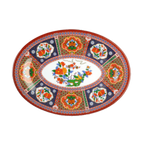 Thumbnail image #1 for Thunder Group Peacock 2014TP Oval Melamine Platter, 14" x 10", Break-Resistant Case of 3 Dozen