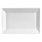 Thumbnail image #1 for CAC China Kingsquare KSE-651 Porcelain Rectangular Platter, 14-1/2" x 10-1/4" x 1-1/4", Super White 1 Dozen