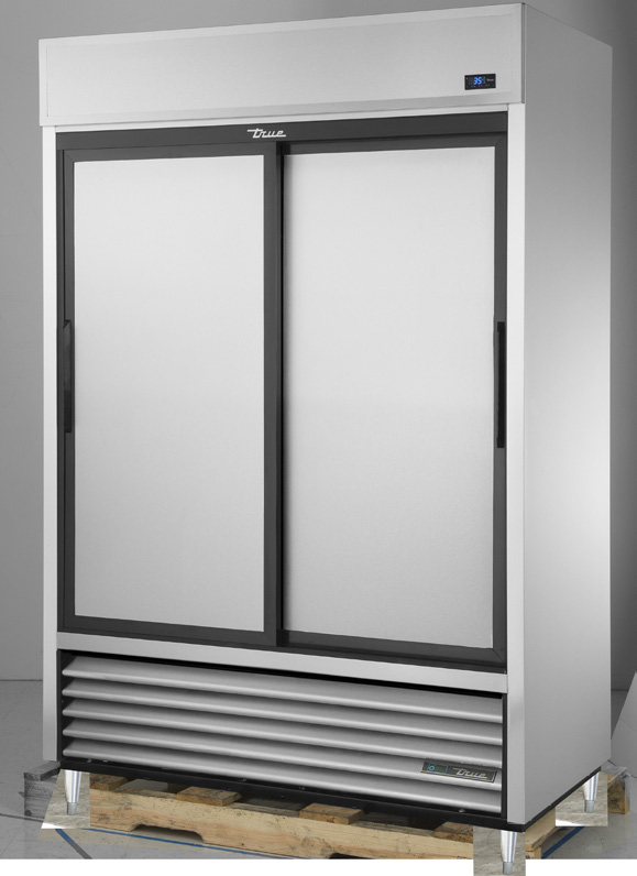 Product image #5 for True TSD-47-HC 2 Section Reach-In Refrigerator with Stainless Steel Solid Sliding Doors