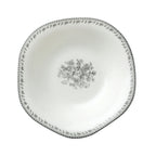 Thumbnail image #2 for 1880 Hospitality Lancaster Garden by Oneida® L6703068760 Porcelain Pasta Bowl, 10 oz, 6", Irregular Round, Grey Floral, Warm White Case of 4 Dozen