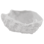Thumbnail image #1 for JB Prince R914 Ridged Porcelain Oyster Dish, White, 3"L x 2"W x 1"H, 1-1/2 oz.