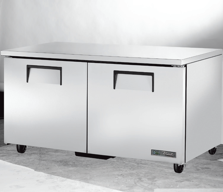 Product image #6 for True 2-Section Undercounter Refrigerator with Solid Doors, 60 3/8" Wide, Stainless Steel, 115V
