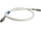 Thumbnail image #1 for AllPoints Foodservice Parts & Supplies 1691033 Gas Hose with Fitting, 52 in, 1/2 in NPT, Plastic-Coated Stainless Steel