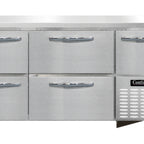 Thumbnail image #2 for Continental Refrigerator RA60N-U-D 60" Undercounter Refrigerated Base with Stainless Steel Worktop, 4 Drawers & Half-Height Door