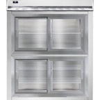 Thumbnail image #1 for Continental Refrigerator Designer Line D2RENSASGDHD Two-Section Wide Reach-In Refrigerator, Sliding Glass Doors, Self-Contained, Stainless Steel