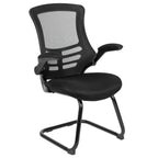 Thumbnail image #1 for Flash Furniture BL-X-5C-GG Fabric Upholstered Stackable Chair, Solid Back, Black, 24-3/4"W x 24-1/2"D x 39-1/4"H
