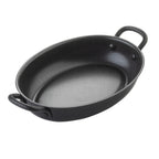 Thumbnail image #1 for TableCraft Products 12094 Mini Oval Serving Fry Pan, 16 oz., Nonstick Steel with Black Handle Case of 12