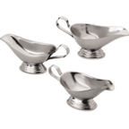 Thumbnail image #1 for Alegacy Foodservice Products 2108 8 oz 18/8 Stainless Steel Gravy Boat with Handle Case of 10