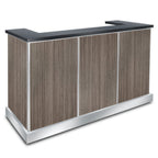 Thumbnail image #1 for Eastern Tabletop WB3425BG Mobile Bar with Built-In Ice Bin, Glass Racks & Removable Speed Rails, 73"W x 26"D x 47"H