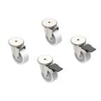 Thumbnail image #1 for Tecnoeka MKKR 4.3-Inch Plate Caster Set, 2 Swivel and 2 Locking