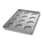 Thumbnail image #1 for Chicago Metallic Bakeware 41005 12-Cup Coated Aluminized Steel Hamburger Bun Pan with 5-Inch Round Compartments Case of 6