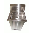 Thumbnail image #2 for NBR Equipment HS2-W1-PD Commercial Hand Sink, Pedestal-Mounted Base, 17-1/4"W x 15-1/4"D x 42"H, Faucet Included