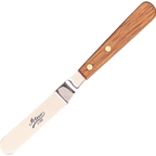 Thumbnail image #1 for JB Prince B786 A Mini Offset Spatula, 4-1/4" Stainless Steel Blade, 8-1/4" Overall, Wood Handle