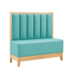 Thumbnail image #1 for ATSMFG ATS AT&S-AS-J42-6CH GR6 John Standard Booth, single, 48" long x 42" high, 6-channel back, channel deep seat with wood bottom frame and legs