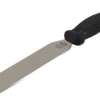 Thumbnail image #1 for JB Prince FKOfficium U134 20 Straight Pastry Spatula, 7-9/10" Stainless Steel Blade, Black Fiberglass-Reinforced Polyamide Handle